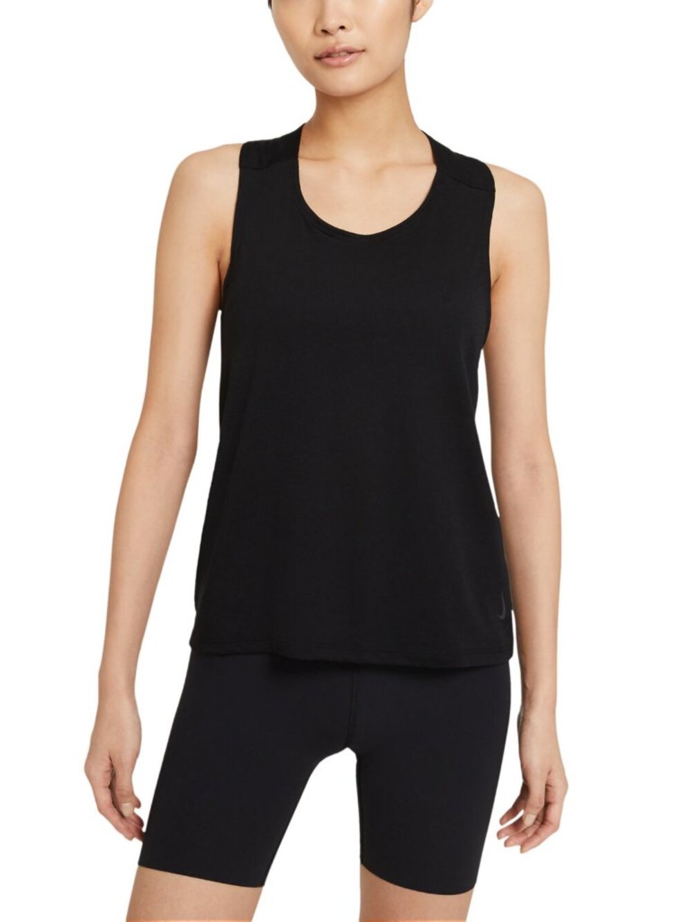 Nike Womens Yoga Mesh Twist-Racerback Tank Top